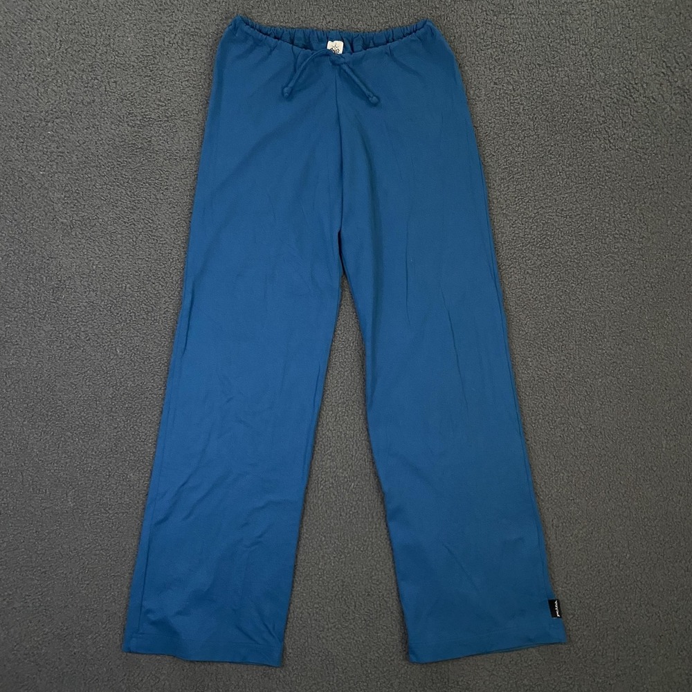 PrAna Pants Womens Small Blue Low Rise Stretch Yoga Lounge Sweatpants VTG Y2K